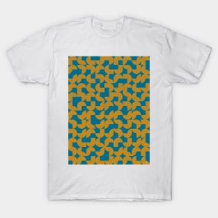 Ochre and blue tiles T-Shirt